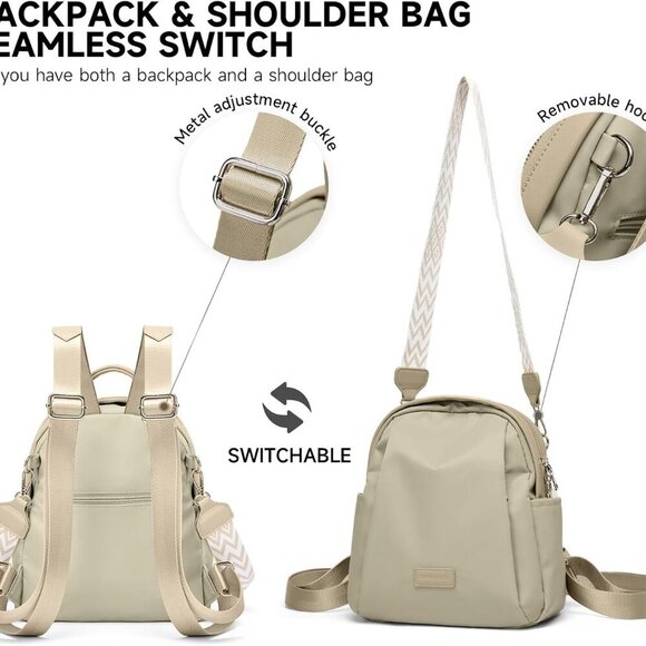 Mini Women's Waterproof Backpack Small Casual Anti-theft Travel Purse - Picture 3 of 6